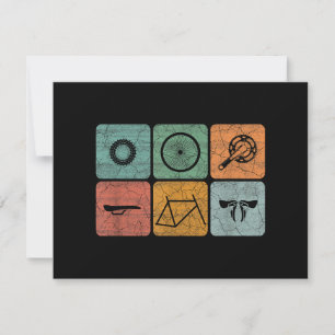 Cyklister för cykeldelar - cyklister för Vintage a Julkort