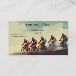 Cyklister på en smuts visitkort