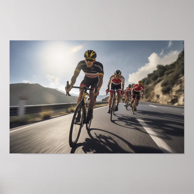 Cyklister på väg med kopieringsutrymme poster (Framsidan)