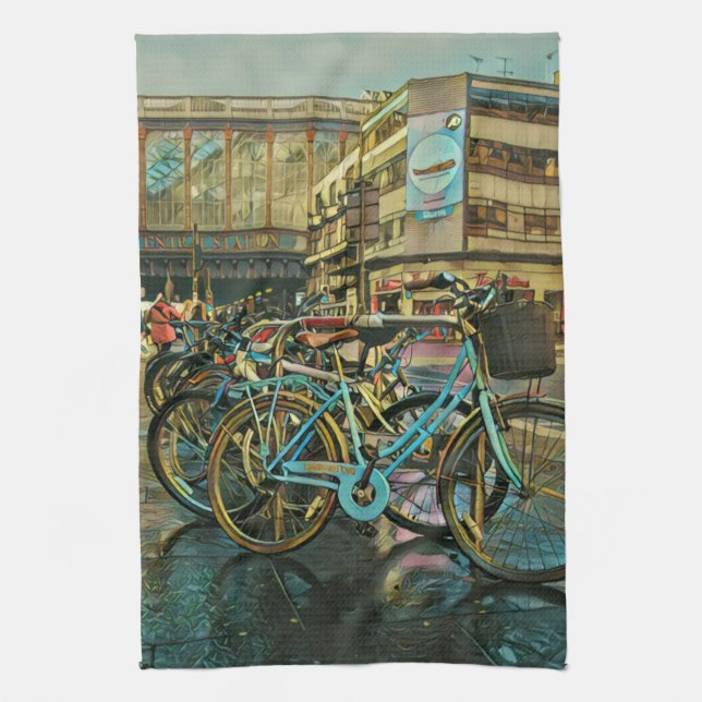 Cyklistgåvor till pappa kökshandduk (Vertikal)