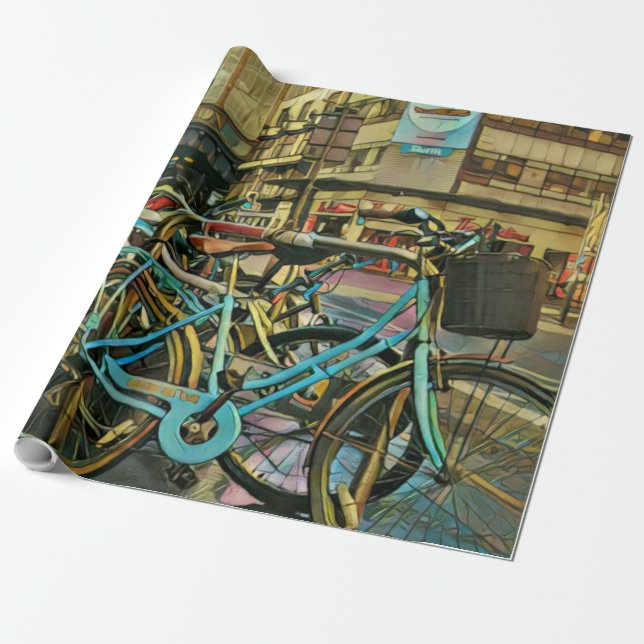 Cyklistgåvor till pappa presentpapper (Utrullad)