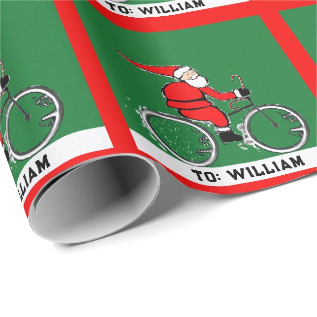 Cyklistpresent för högtider presentpapper (Rullad Hörn)