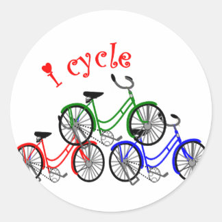 Cyklistpresenter (bicykling) runt klistermärke