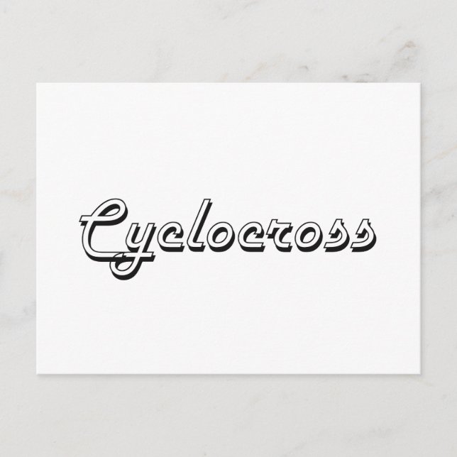 Cyklocross Classic Retro Design Vykort (Framsida)