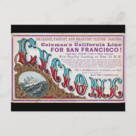 Cyklon Clipper segelfartyg 1900 Vykort