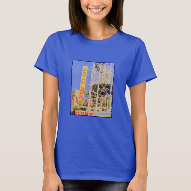 Cyklon Rollercoaster Dam skuldshirt Tröja (Framsida)