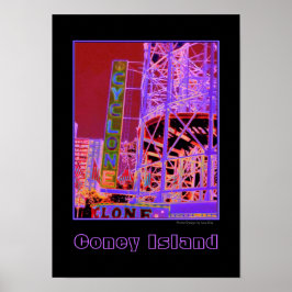 Cyklon Rollercoaster Psychedelic Poster