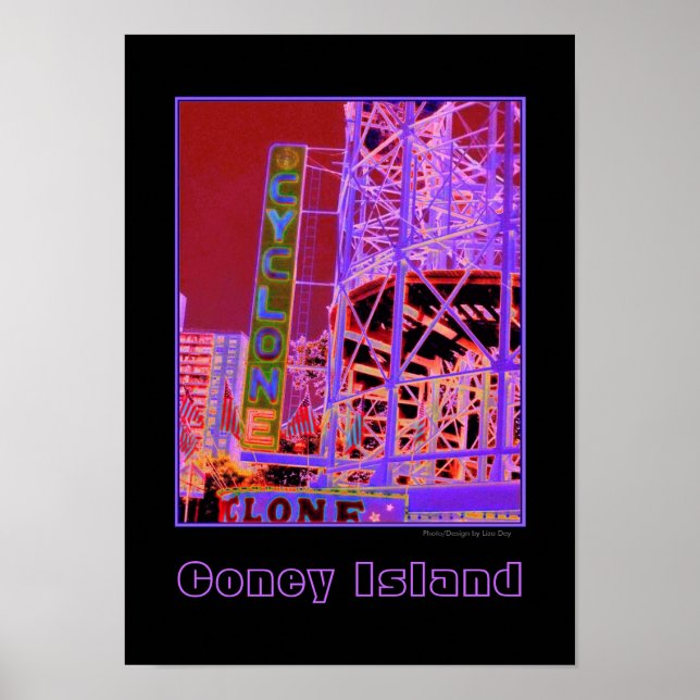 Cyklon Rollercoaster Psychedelic Poster (Framsidan)