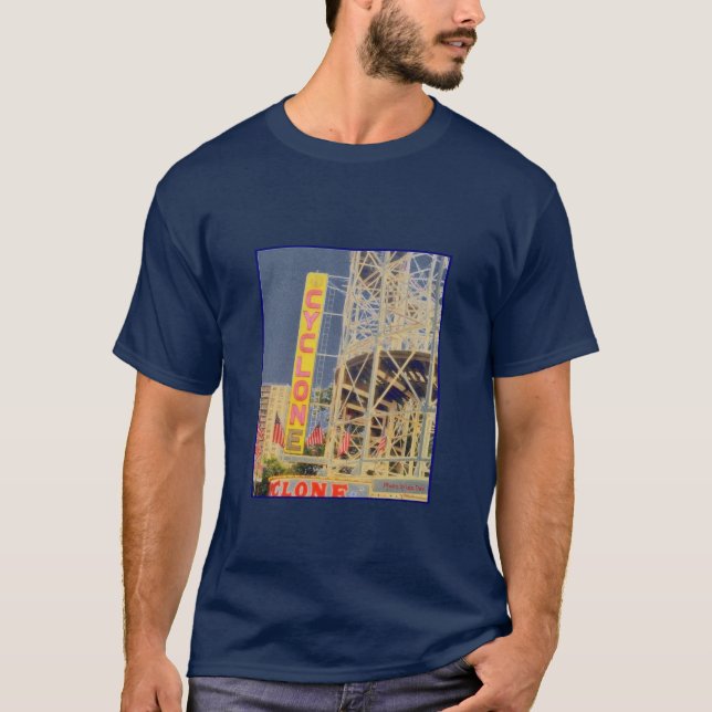 Cyklon Rollercoaster Sign Vuxen T-shirt (Framsida)