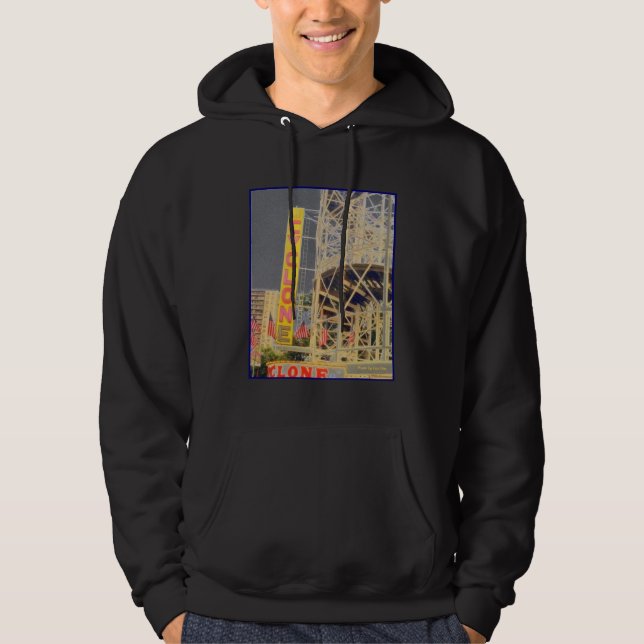 Cyklone Rollercoaster Sign Vuxen Hoodie Swtshirt (Framsida)