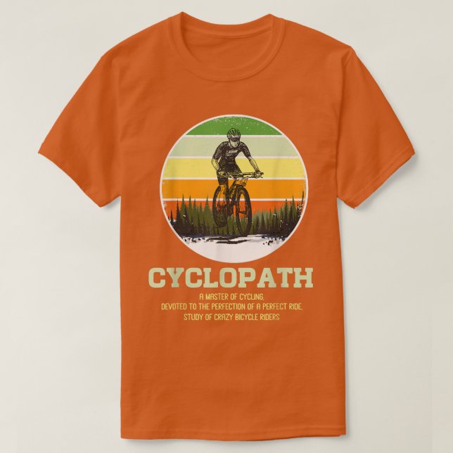 Cyklopath Definition Solnedgång Cyclist Humor Fläk T Shirt (Design framsida)