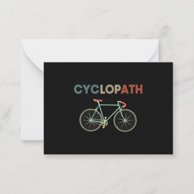 Cyklopath Funny Cycle Cyclist Humor Anteckningskort (Framsida)