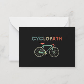 Cyklopath Funny Cycle Cyclist Humor Anteckningskort