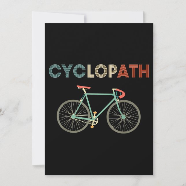 Cyklopath Funny Cycle Cyclist Humor Inbjudningar (Framsida)