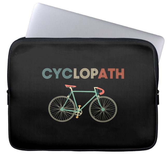 Cyklopath Funny Cycle Cyclist Humor Laptop Fodral (Framsidan)