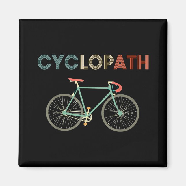 Cyklopath Funny Cycle Cyclist Humor Magnet (Framsidan)