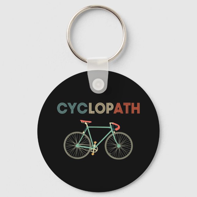 Cyklopath Funny Cycle Cyclist Humor Nyckelring (Framsida)
