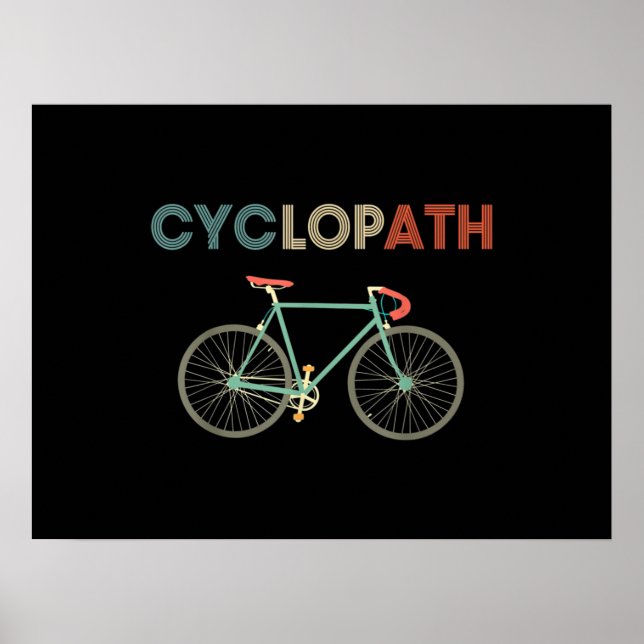 Cyklopath Funny Cycle Cyclist Humor Poster (Framsidan)