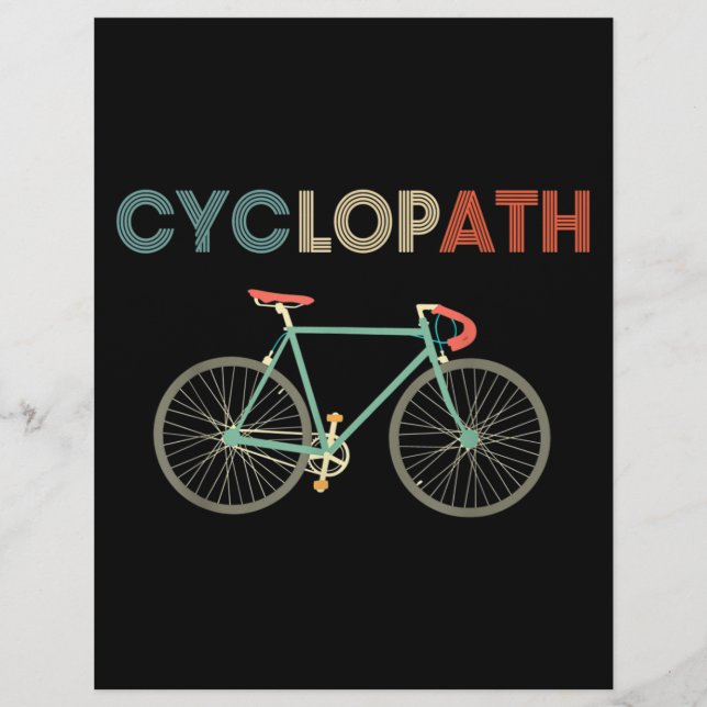 Cyklopath Funny Cycle Cyclist Humor Reklamblad (Framsidan)