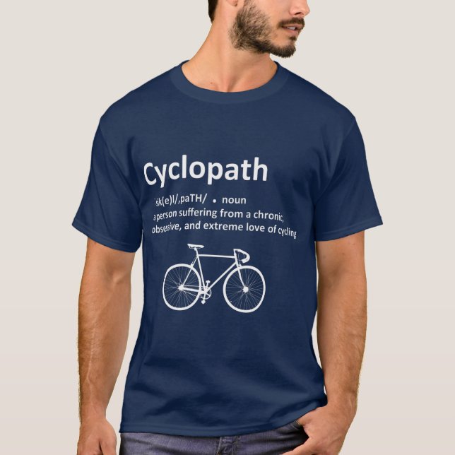 Cyklopath Funny Cycle Cyclist Humor T Shirt (Framsida)