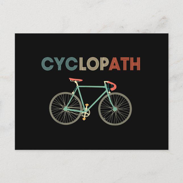 Cyklopath Funny Cycle Cyclist Humor Vykort (Framsida)
