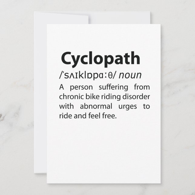 Cyklopath Funny ordlistedefinition (Framsida)