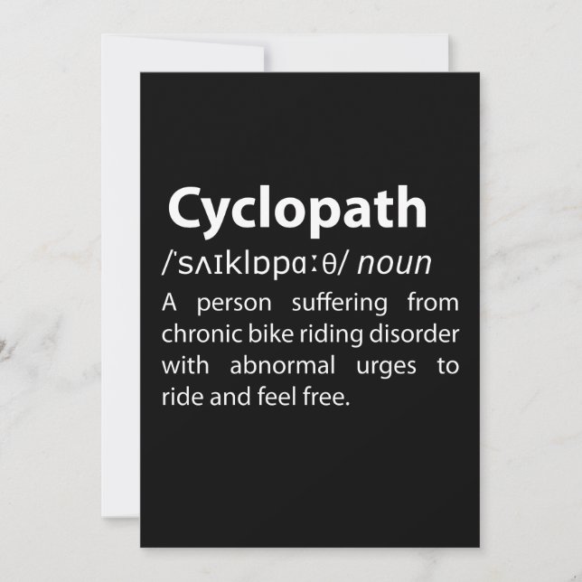 Cyklopath Funny ordlistedefinition (Framsida)