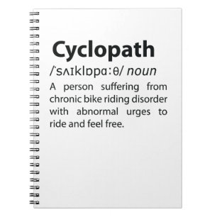 Cyklopath Funny ordlistedefinition Anteckningsbok