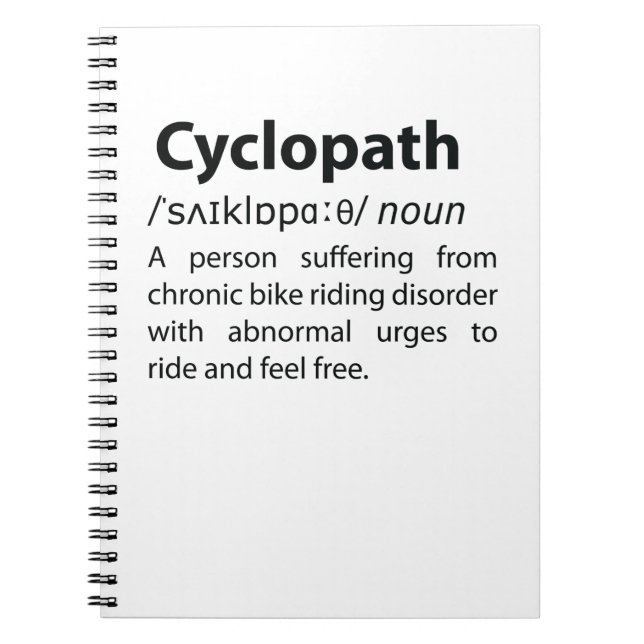 Cyklopath Funny ordlistedefinition Anteckningsbok (Framsidan)