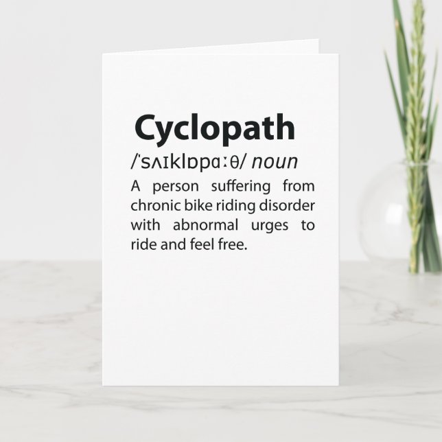 Cyklopath Funny ordlistedefinition Kort (Framsida)