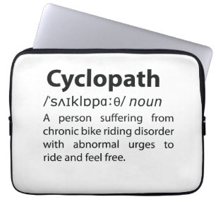 Cyklopath Funny ordlistedefinition Laptop Fodral