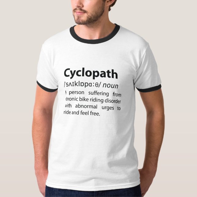 Cyklopath Funny ordlistedefinition T Shirt (Framsida)