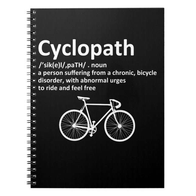 Cyklopath-stift för cyklister och Biker Anteckningsbok (Framsidan)