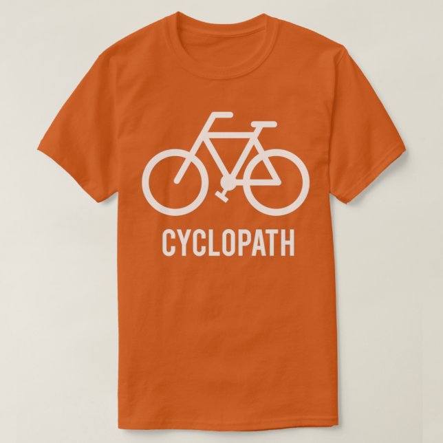 Cyklopath, svart cykel, svart cyklist, svart skjor t shirt (Design framsida)