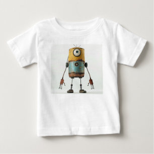 Cykloper med blå Gult - Retro Tin kan punktera T Shirt