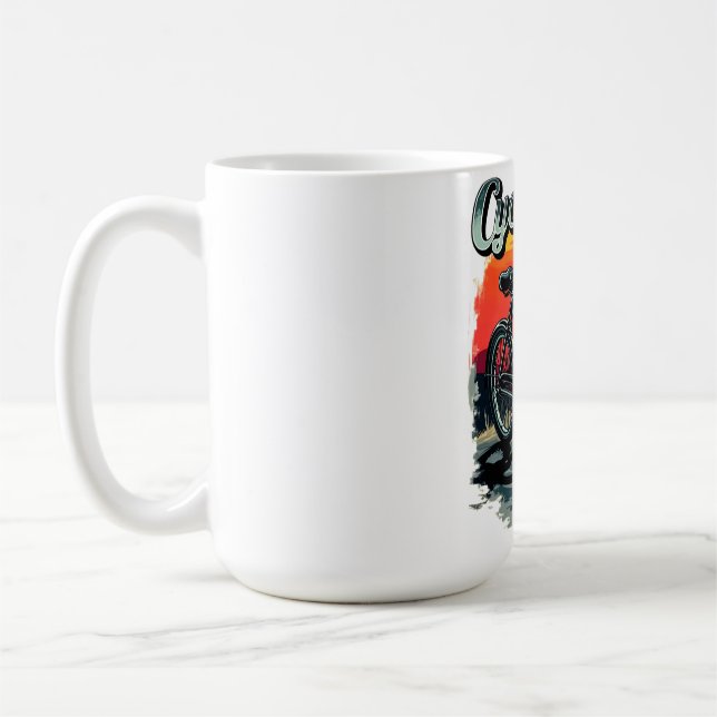 Cykobana: Solnedtryckt slagskorgsdesign Kaffemugg (Vänster)