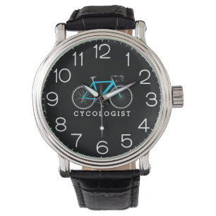 Cykolog Aqua Bicycle on Black Armbandsur
