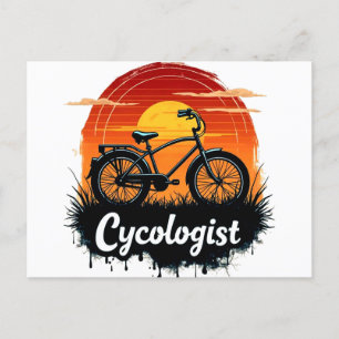 Cykolog Bike Äventyr: Sunset Graphic Tee Helg Vykort