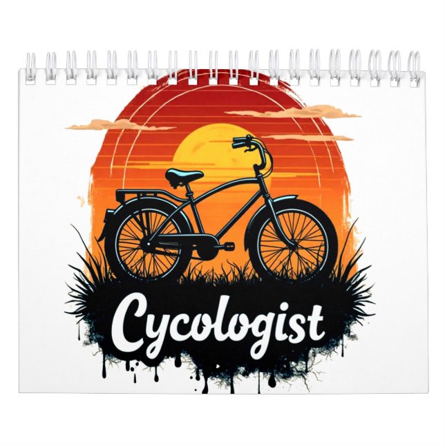 Cykolog Bike Äventyr: Sunset Graphic Tee Kalender (Omslag)