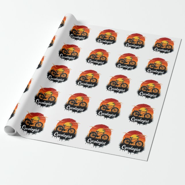 Cykolog Bike Äventyr: Sunset Graphic Tee Presentpapper (Utrullad)