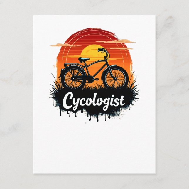 Cykolog Bike Äventyr: Sunset Graphic Tee Tilläggskort (Framsida)