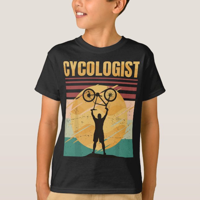 Cykolog - Bike - Bicycle Ride Hobby Tävling - Retr T Shirt (Framsida)
