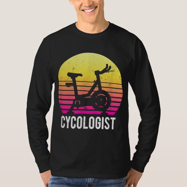 Cykolog Bike Rider Funny Spin Class Cyclist Gif T Shirt (Framsida)