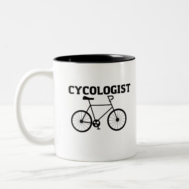 Cykolog Cycling Cycle Två-Tonad Mugg (Vänster)