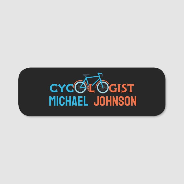 Cykolog Cycling Personlig Namnbricka (Framsida)