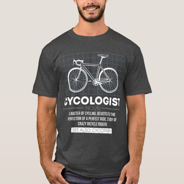 Cykolog Cycopath Definition Noun Bicycle T Shirt (Framsida)