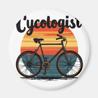 Cykolog: Energetisk Biker Tee - för cykling Magnet