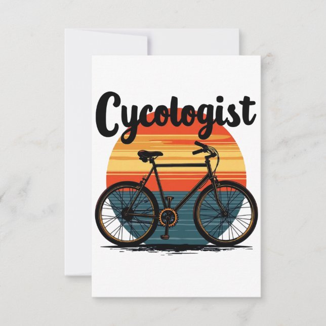Cykolog: Energetisk Biker Tee - för cykling Meddelande (Framsida)