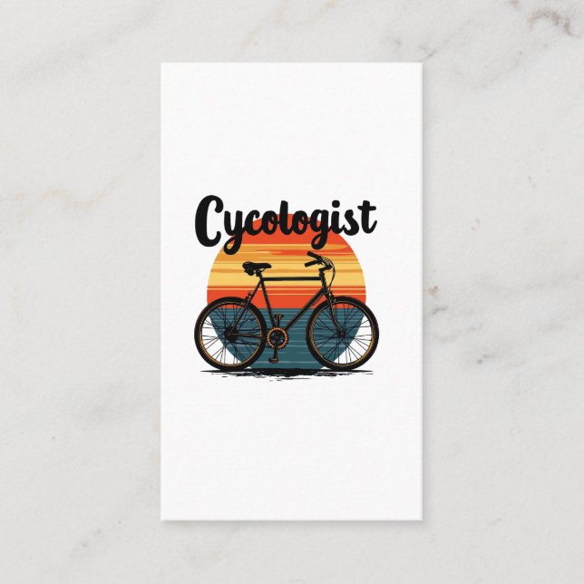 Cykolog: Energetisk Biker Tee - för cykling Visitkort (Framsida)