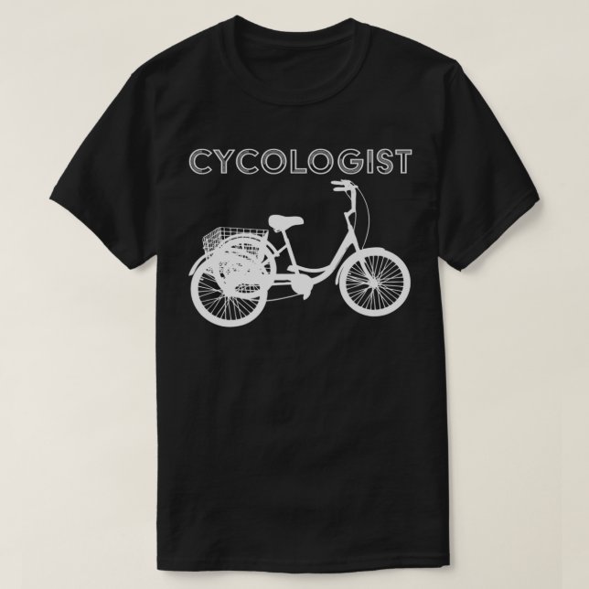 Cykolog för cyclist-Vuxens tricykliska T Shirt (Design framsida)